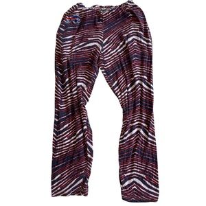 Zubaz Men's Buffalo Bills Zebra Left Hip Logo Track Pants size 2XL